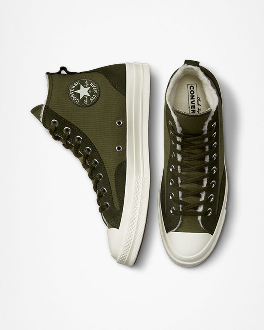 Tenisky Vysoke Converse Chuck 70 Podsite Colorblock Damske Olivovo Zelená Zelene | SK AS5FK4